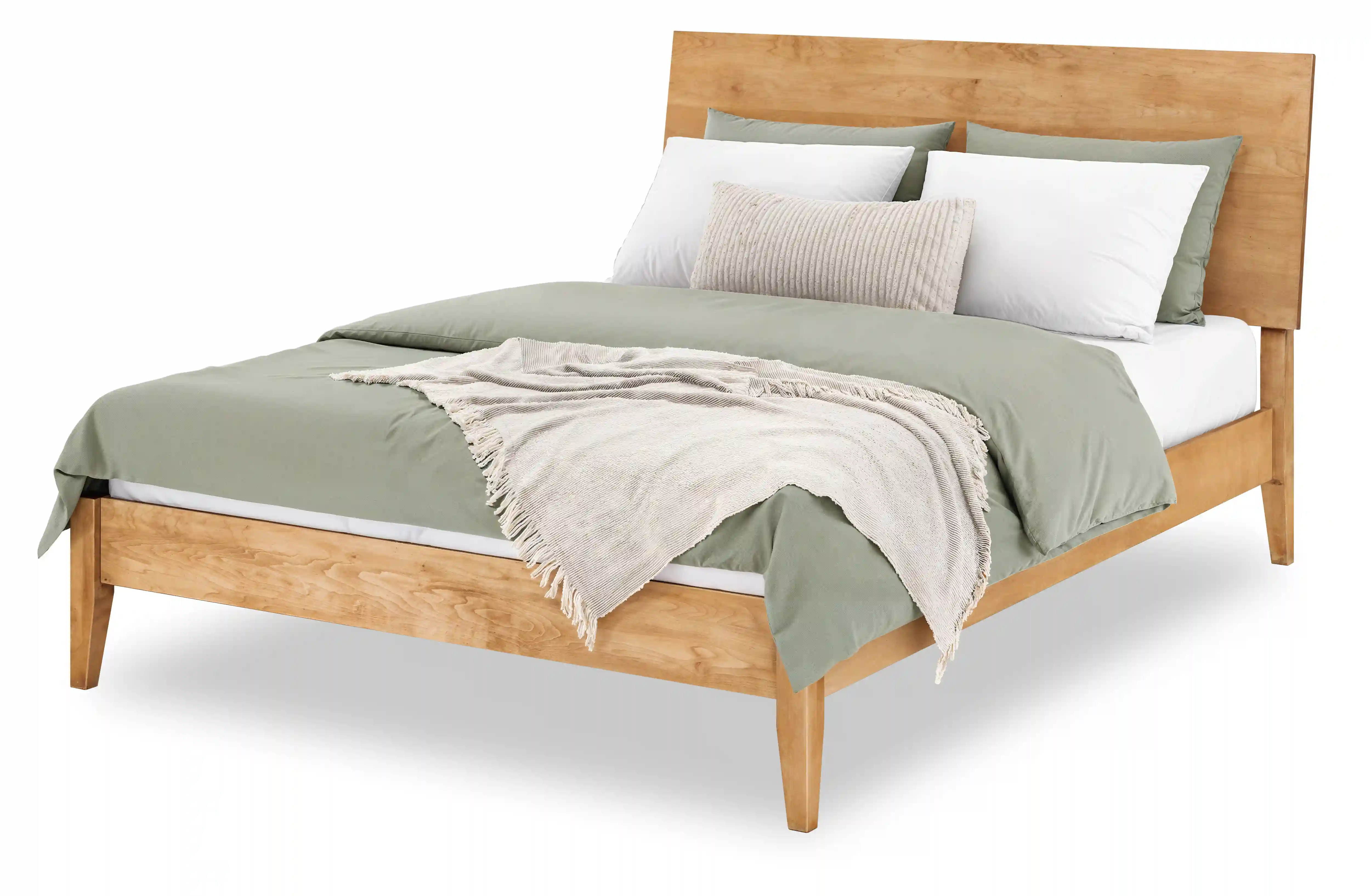 Florence Platform Bed - Brown Maple, OCS116 Harvest, Queen Florence Platform Bed - 310-W-YBA